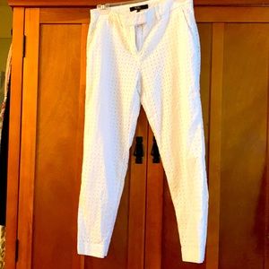 BCBG white capri’s